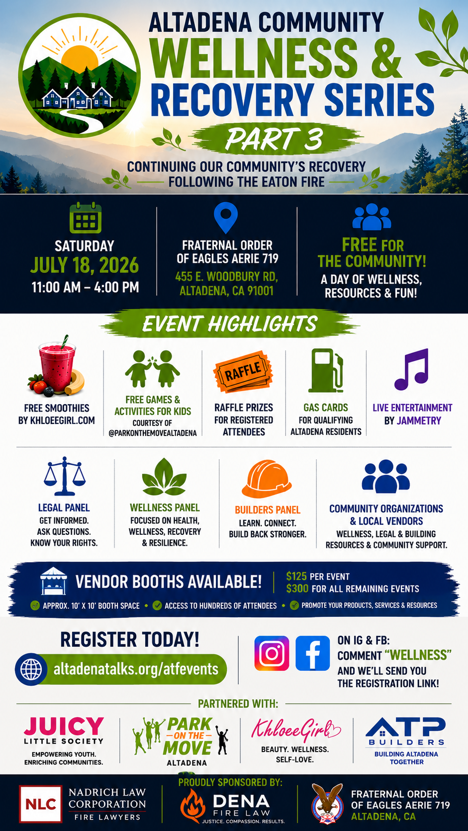 Campaign cover image for Altadena Wellness Event - VENDOR Registration (July 18, 2026)