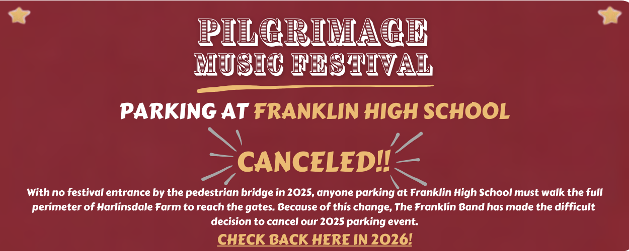 Campaign cover image for 2025 Pilgrimage Parking at Franklin High School