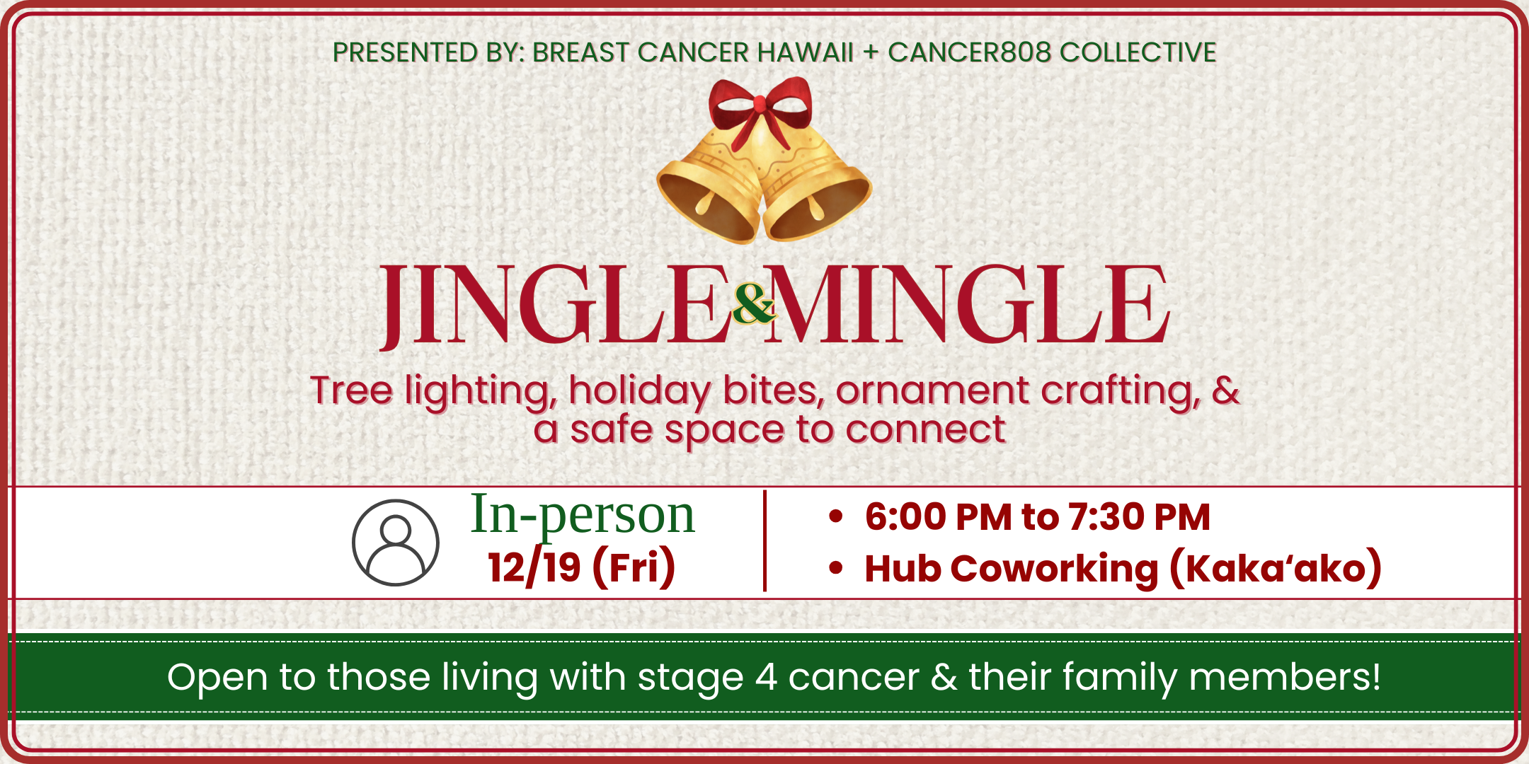 Campaign cover image for Jingle & Mingle (In Person)