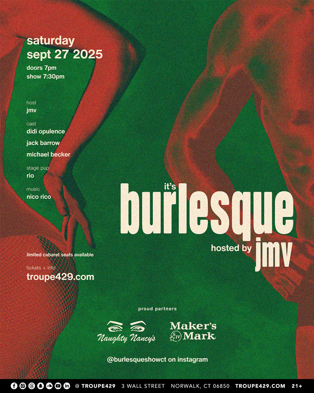 Campaign cover image for It's Burlesque SEPTEMBER show! at Troupe429 (SAT SEPTEMBER 27, 2025 // 7:30PM)