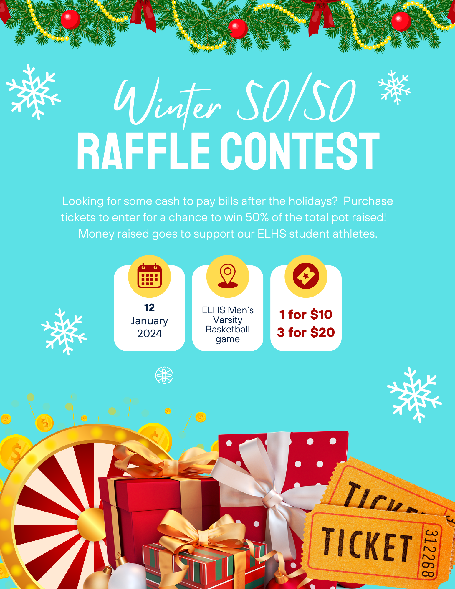 Highh Raffles ELHS Spring 50/50 Raffle | East Lincoln High School Sports Boosters Inc