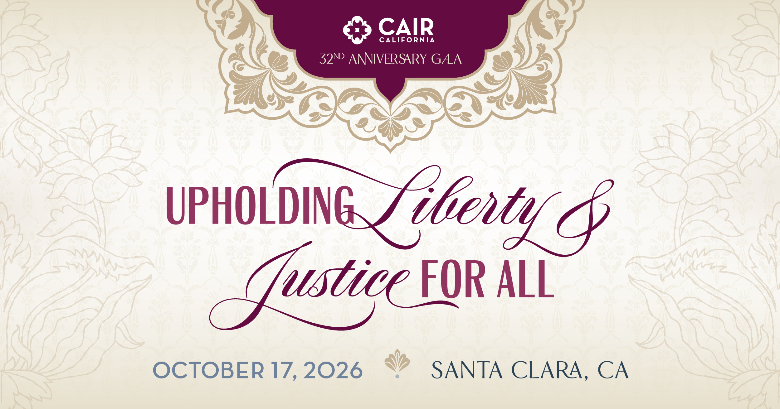 Campaign cover image for CAIR-SFBA 32nd Anniversary Gala