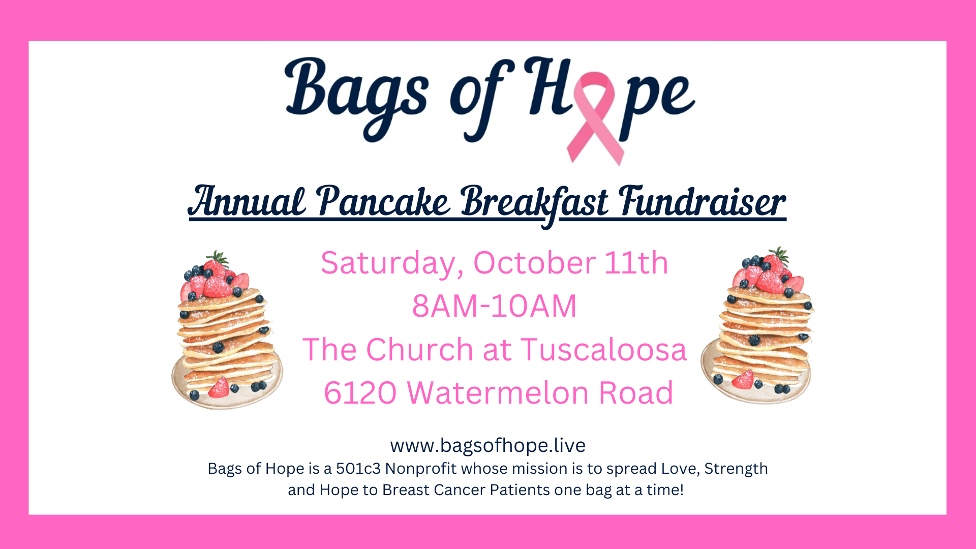 Campaign cover image for Bags of Hope 2025 Pancake Breakfast Fundraiser