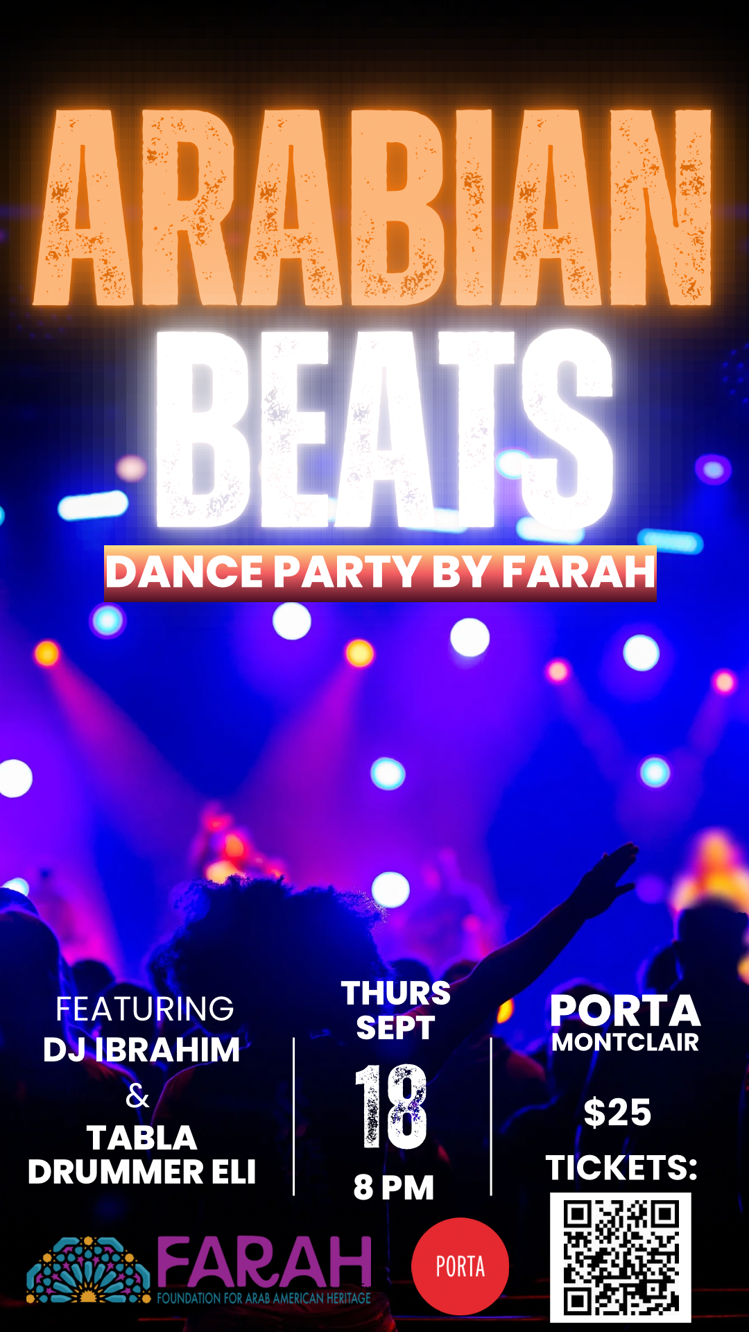 Campaign cover image for Arabian Beats Dance Party at Porta Montclair