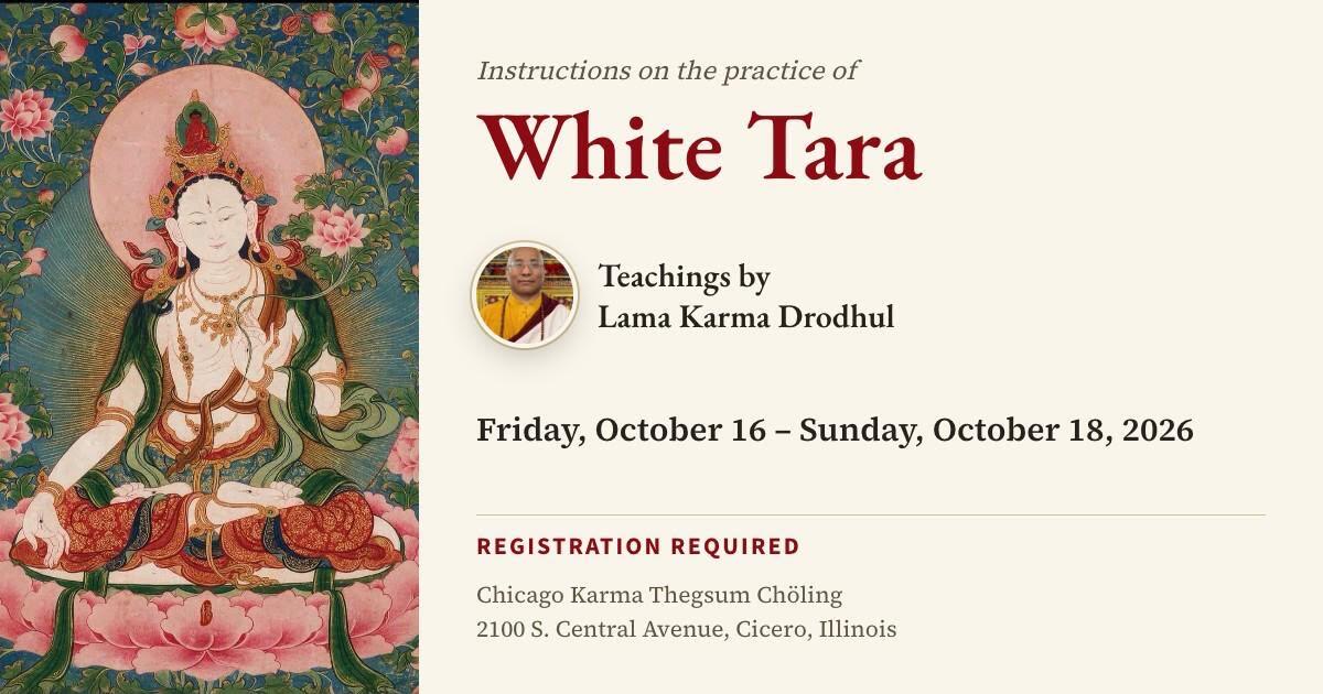 Campaign cover image for Instructions on the Practice of White Tara - October 16-18, 2026