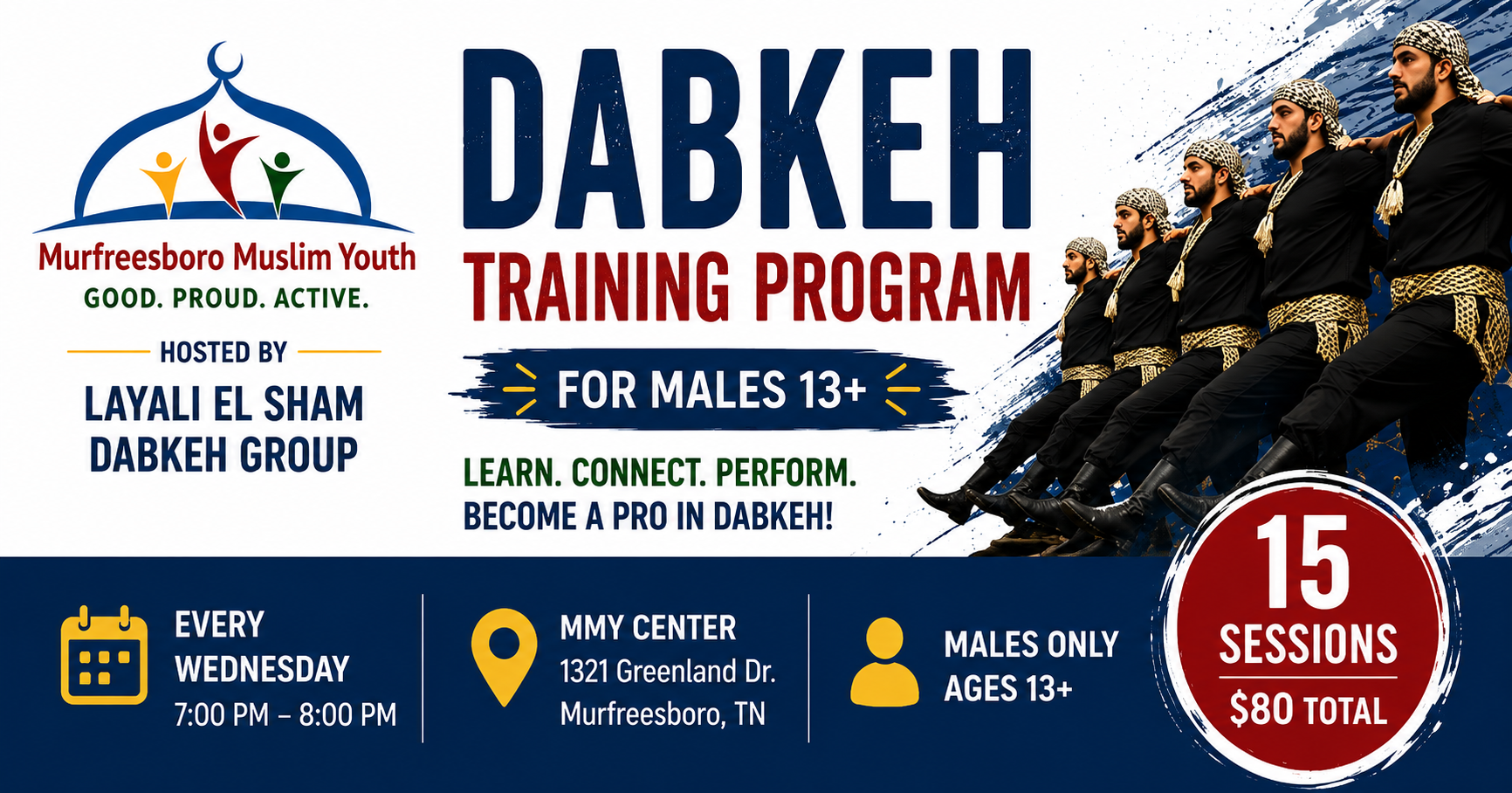 Campaign cover image for Dabkeh Training Program – Males 13+