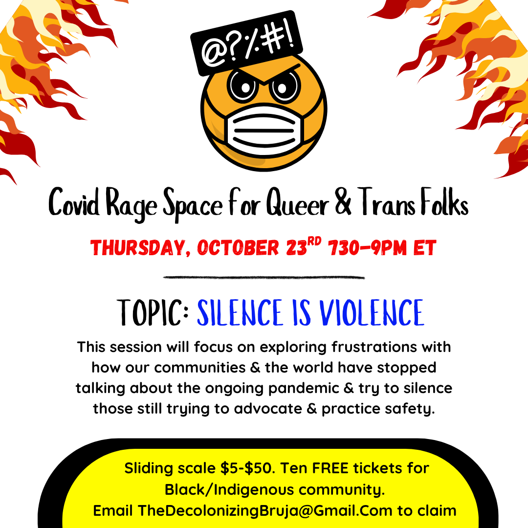 Campaign cover image for Covid Rage Space for Queer & Trans Folks