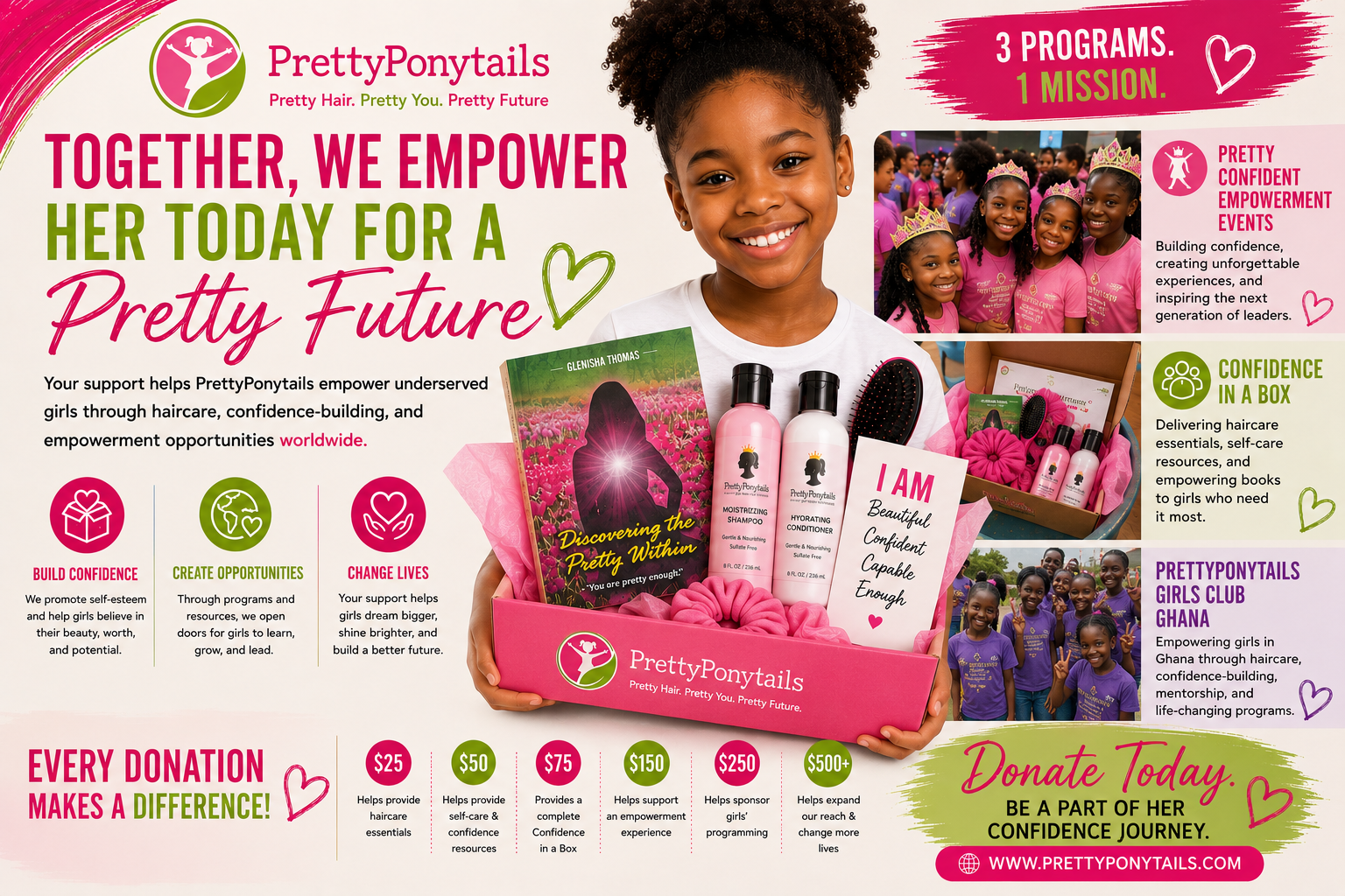 Campaign cover for Help PrettyPonytails Empower More Girls