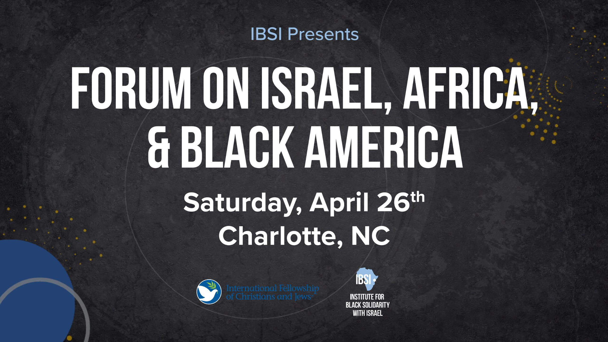 Campaign cover image for Forum on Israel, Africa, and Black America - Charlotte, NC