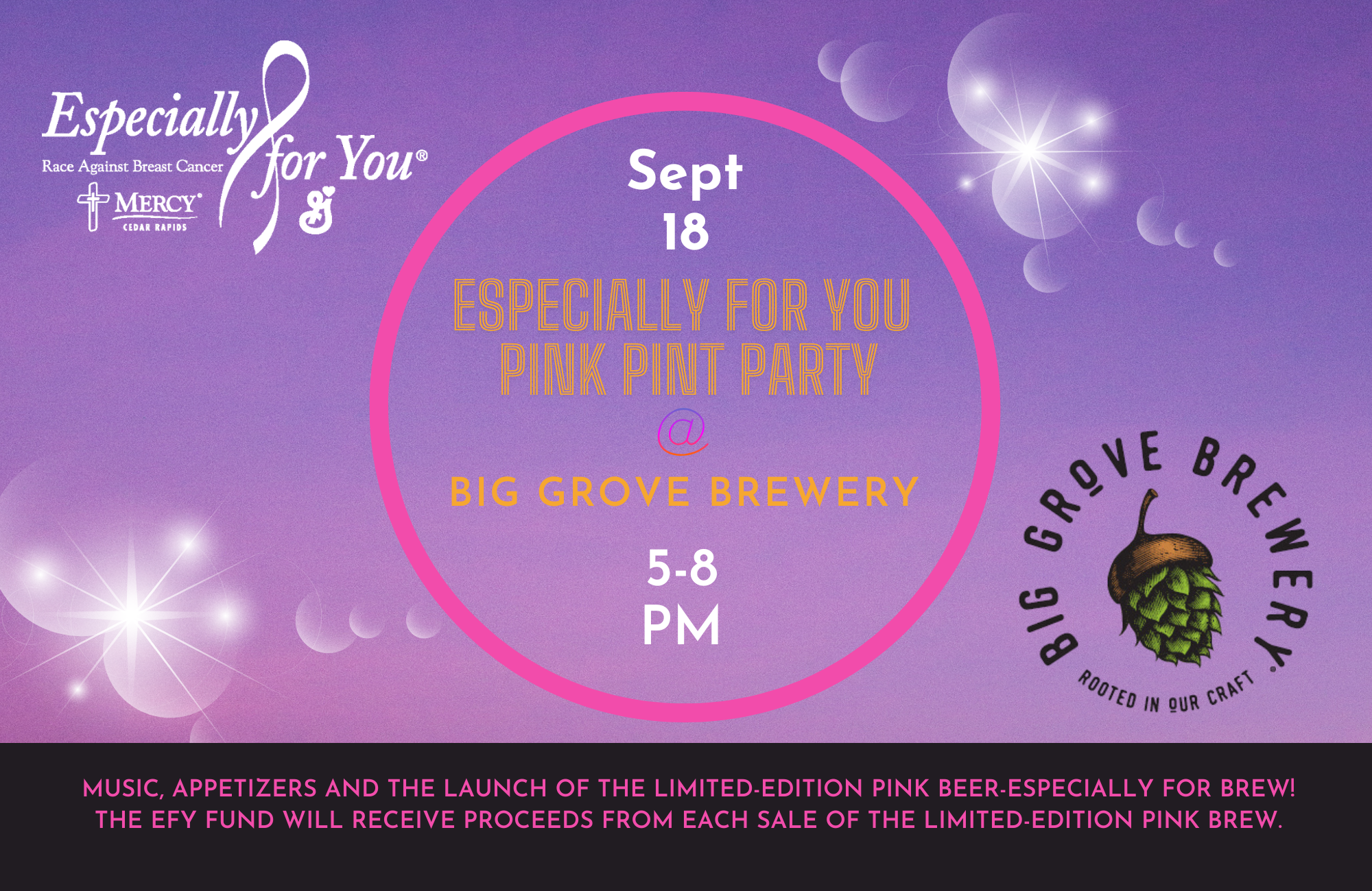 Campaign cover image for 2025 EFY  Pink Pint Party