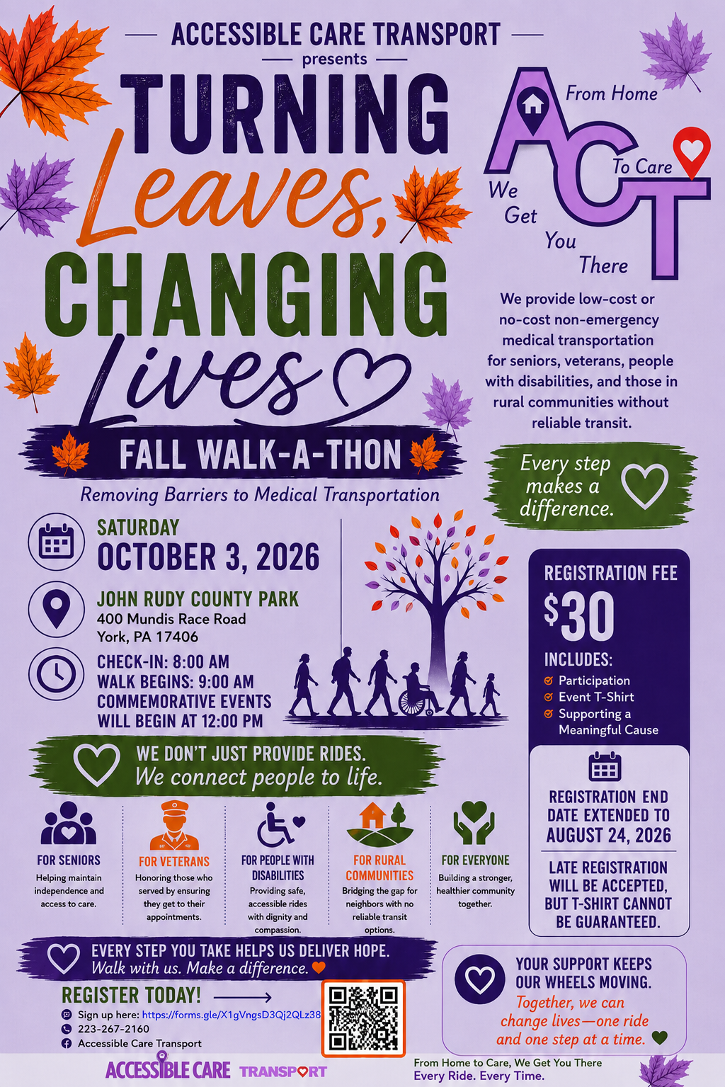 Campaign cover image for Turning Leaves, Changing Lives Walk a thon