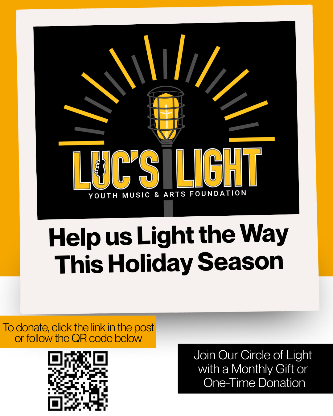 Campaign cover image for Help Us Light the Way This Holiday Season