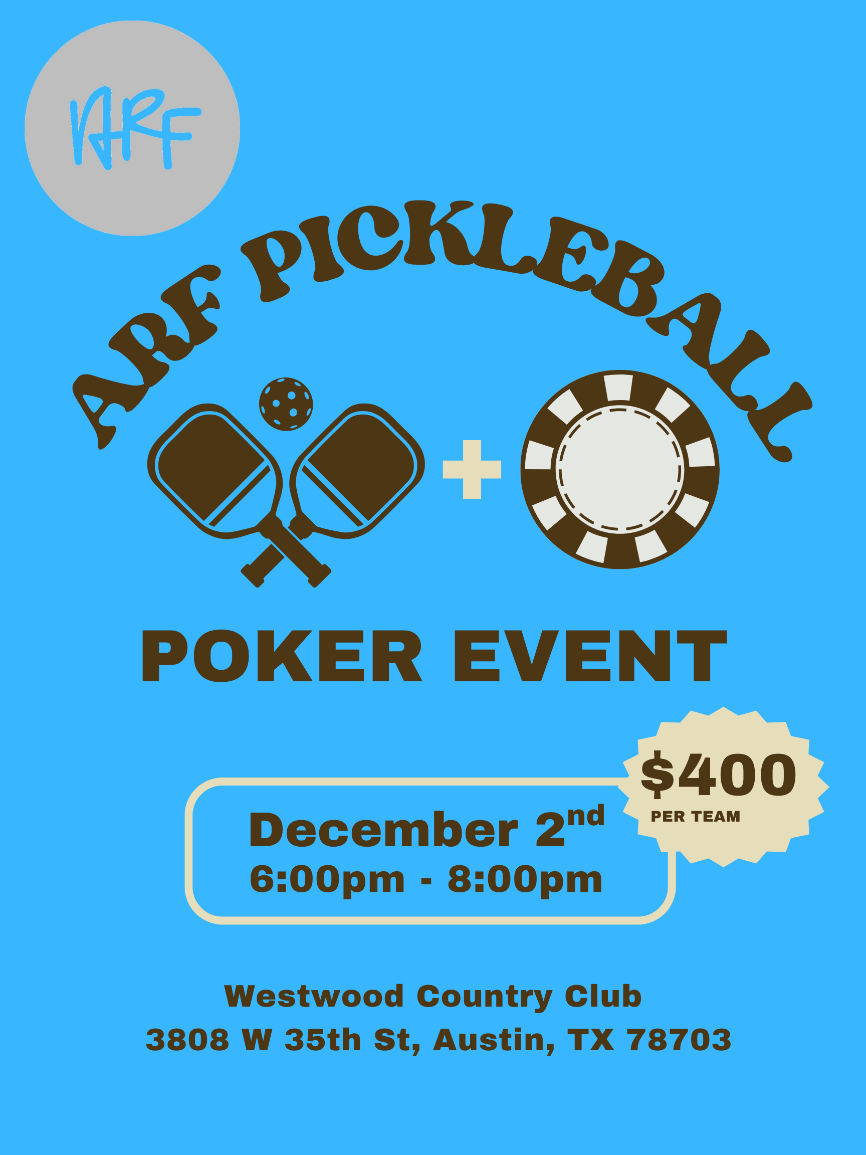 Campaign cover image for ARF Pickleball Poker Event - Giving Tuesday Kickoff!