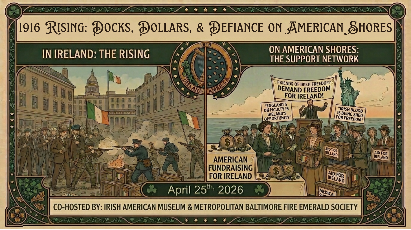 Campaign cover image for 1916 Rising: Docks, Dollars, and Defiance on American Shores