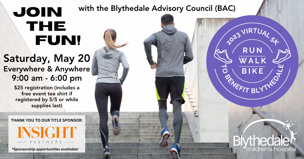 4th Annual Virtual 5K Run/Walk/Bike for Blythedale Children's Hospital
