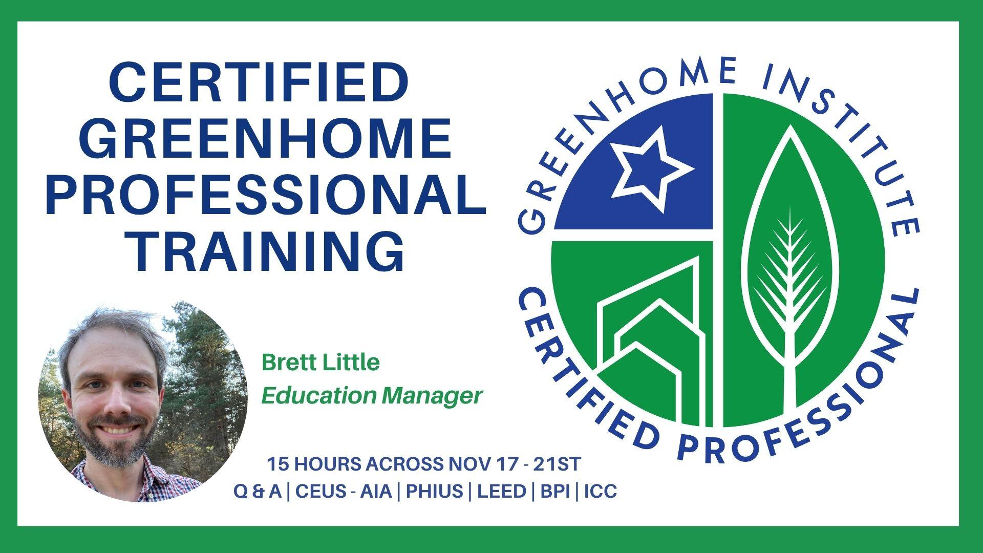 Campaign cover image for Certified GreenHome Professional Multiday Training
