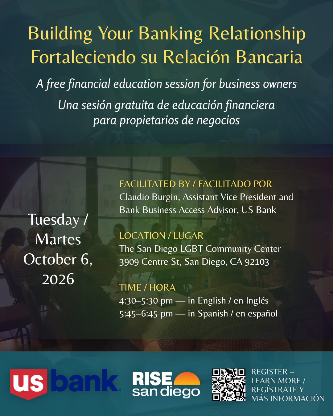 Campaign cover image for RESCHEDULED: RISE-US Bank Financial Education Sessions: Building Your Banking Relationship / Fortaleciendo su Relación Bancaria