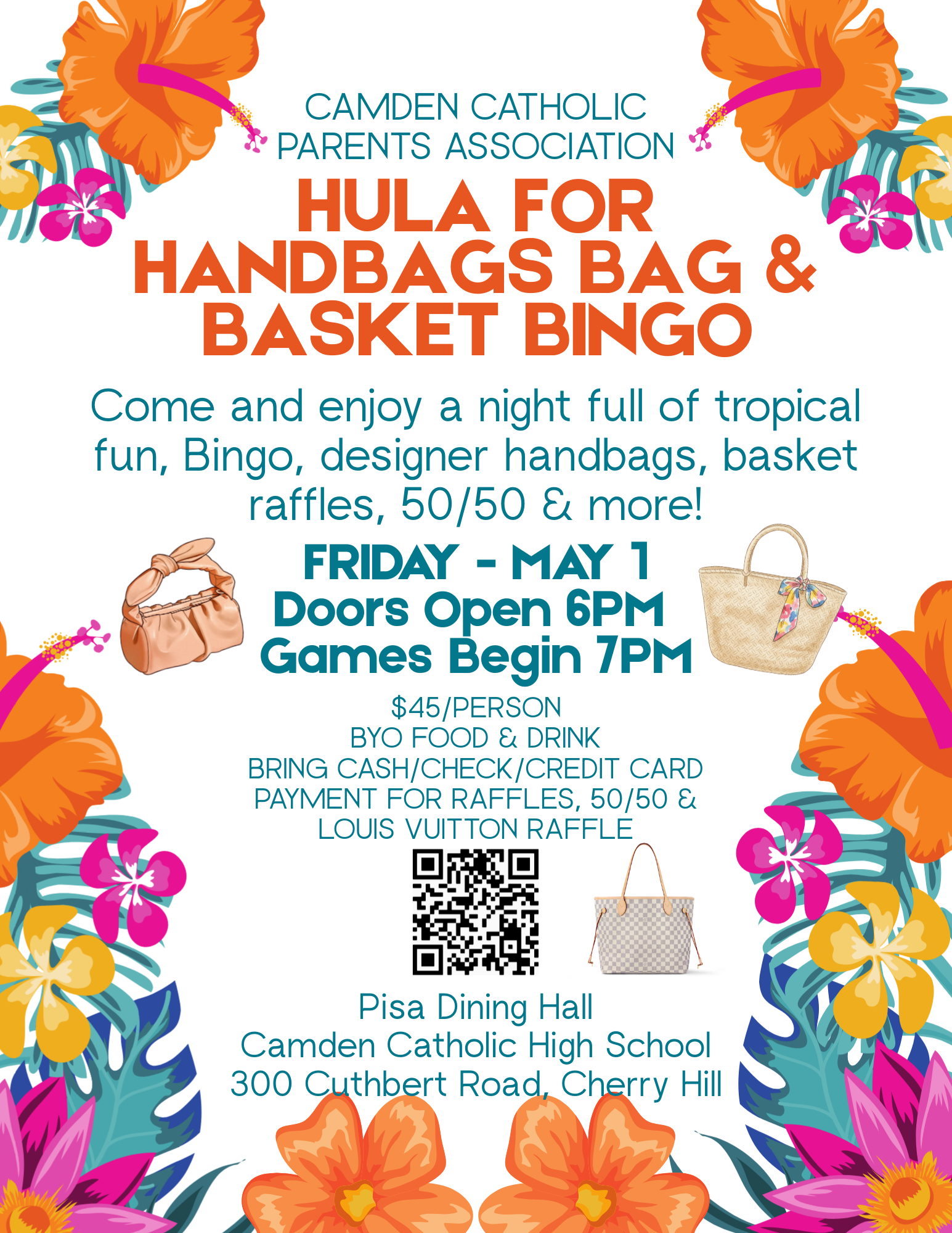 Campaign cover image for 🌸Hula for Handbags 🌴 Bag Bingo hosted by the CCHS Parents Association