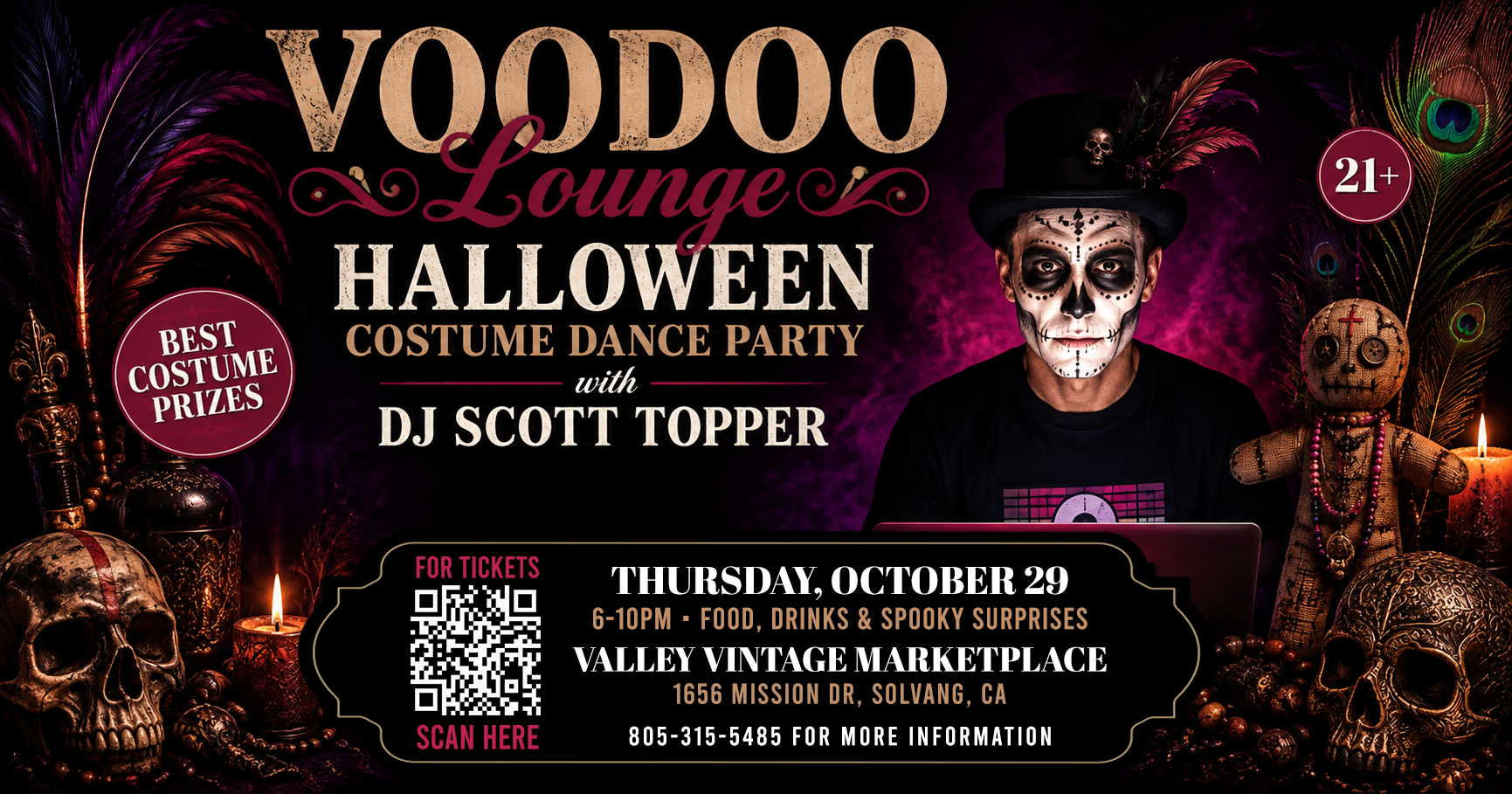 Campaign cover image for Voodoo Lounge Halloween Costume Dance Party