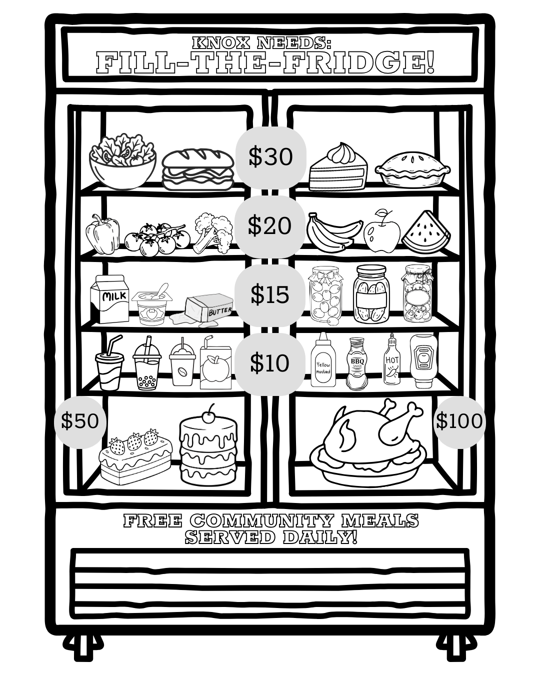 Campaign cover image for Knox Needs: Fill-The-Fridge Challenge!
