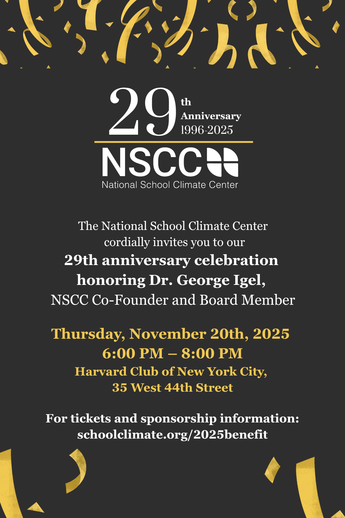 Campaign cover image for Celebrate: 29 Years of School Climate Leadership
