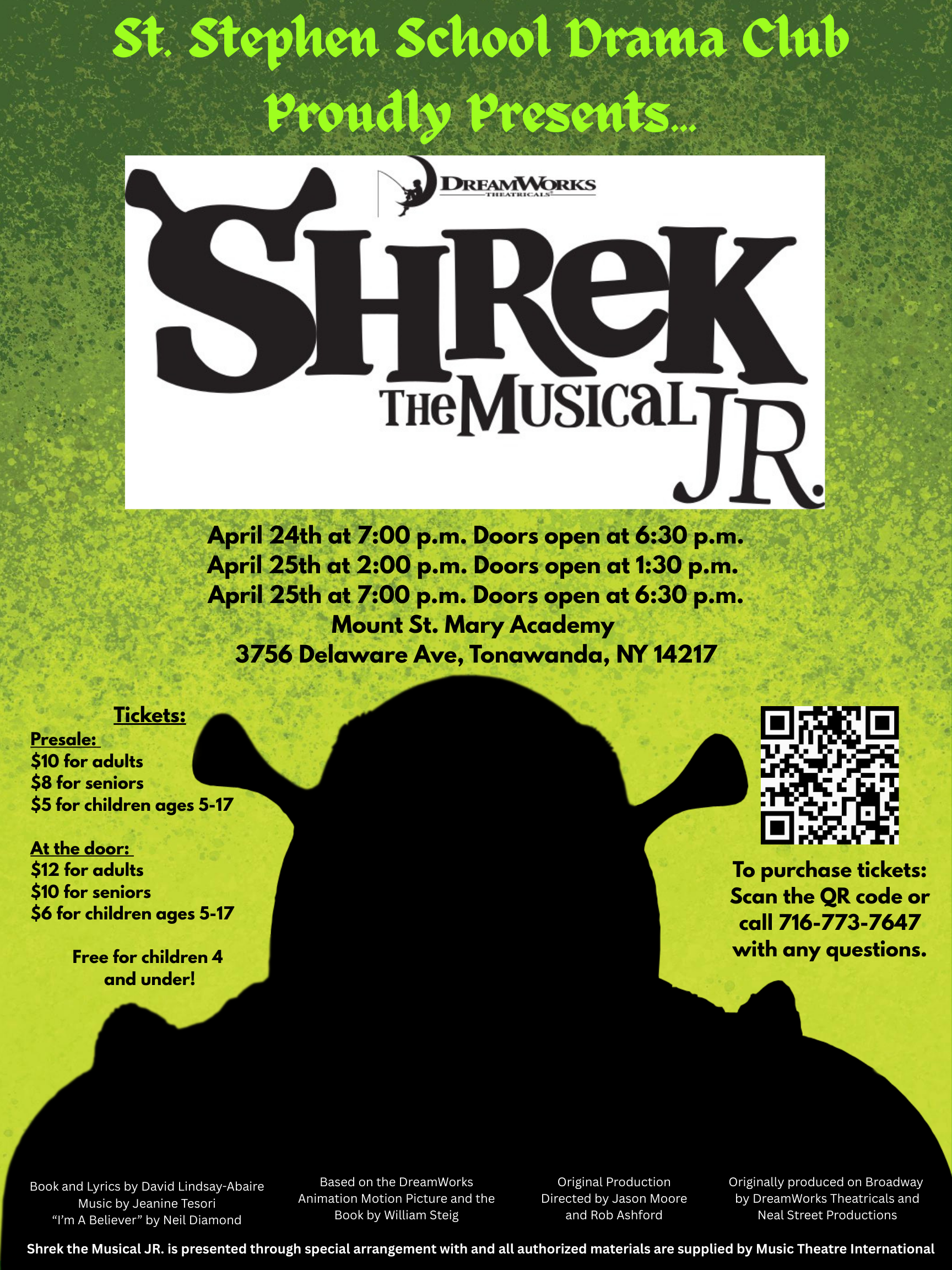 Campaign cover image for Dreamwork's 🫏 Shrek 🐲 the Musical Jr.