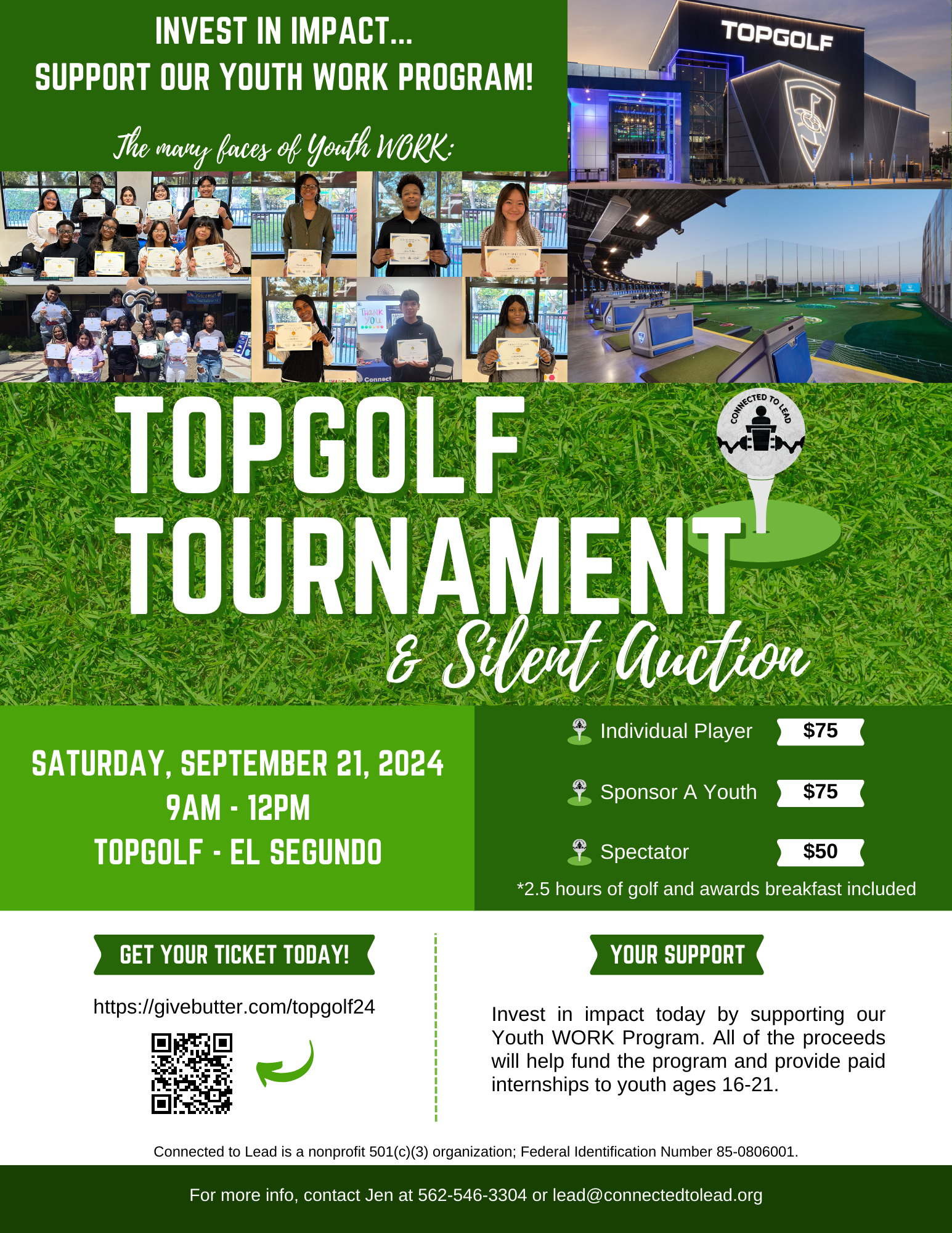 Campaign cover image for 2024 Topgolf Tournament + Silent Auction