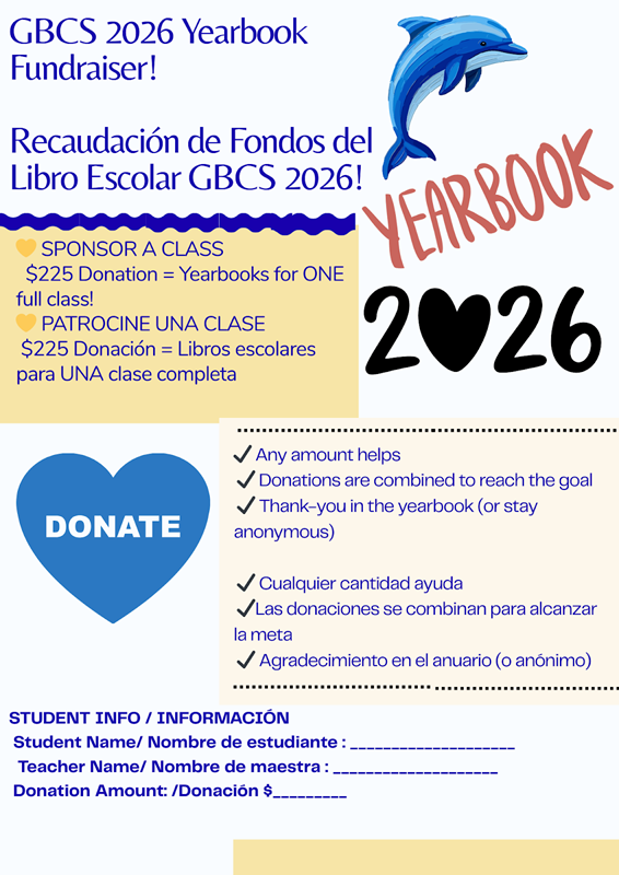 Campaign cover for GBCS Yearbook Donations 25-26