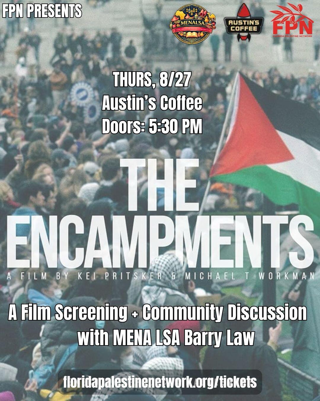 Campaign cover image for Palestine Film Night: The Encampments