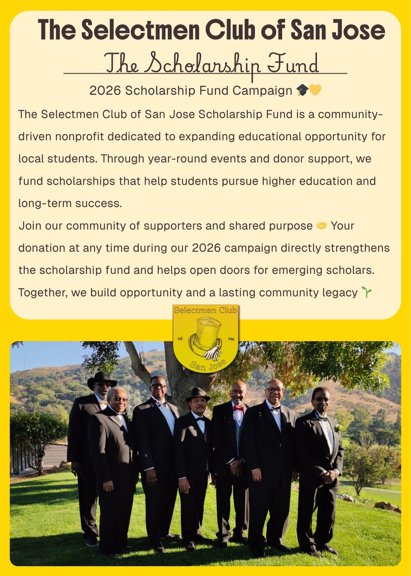 Campaign cover for Selectmen of San Jose - The Scholarship Fund 2026
