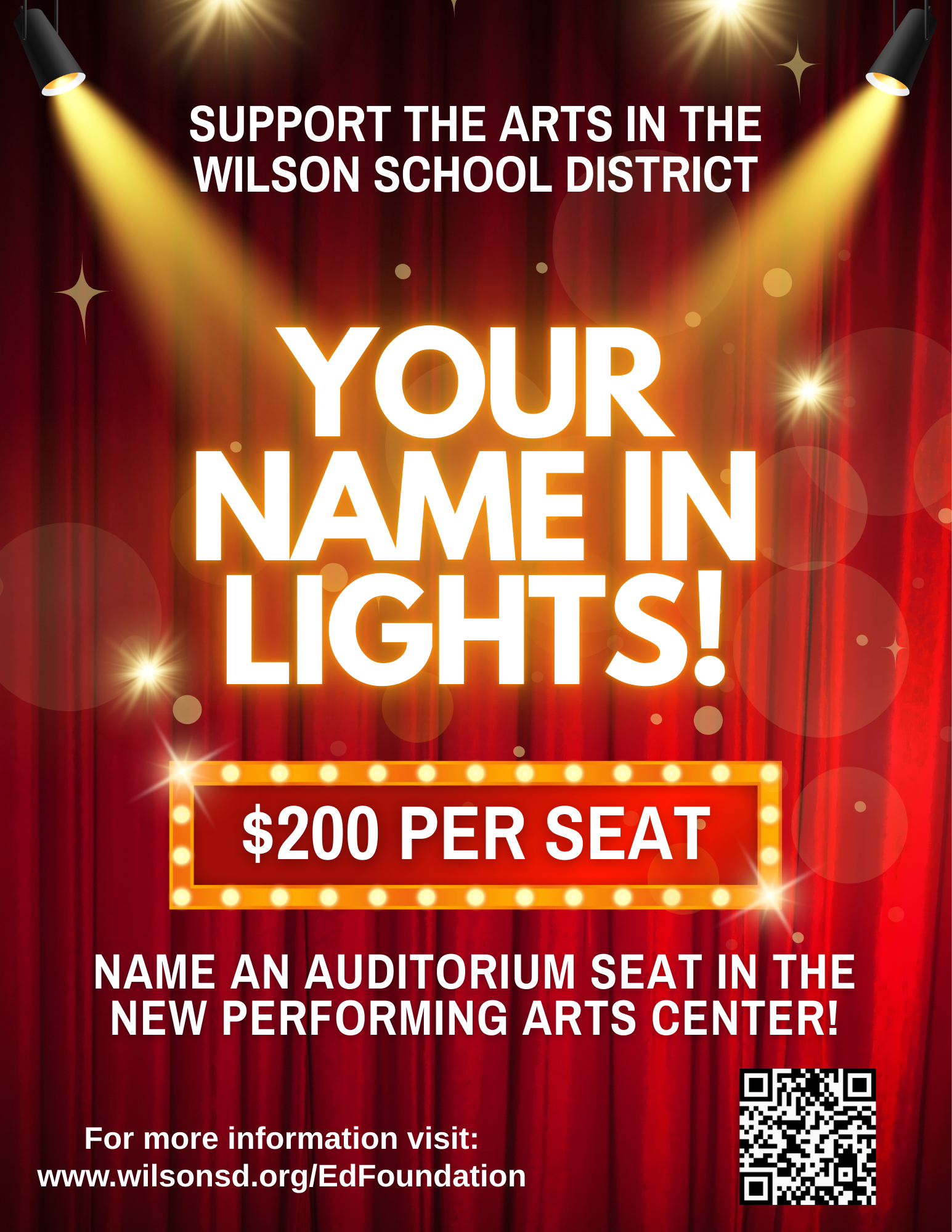 Campaign cover image for Wilson Performing Arts Center - Name a Theater Seat Sponsor - $200