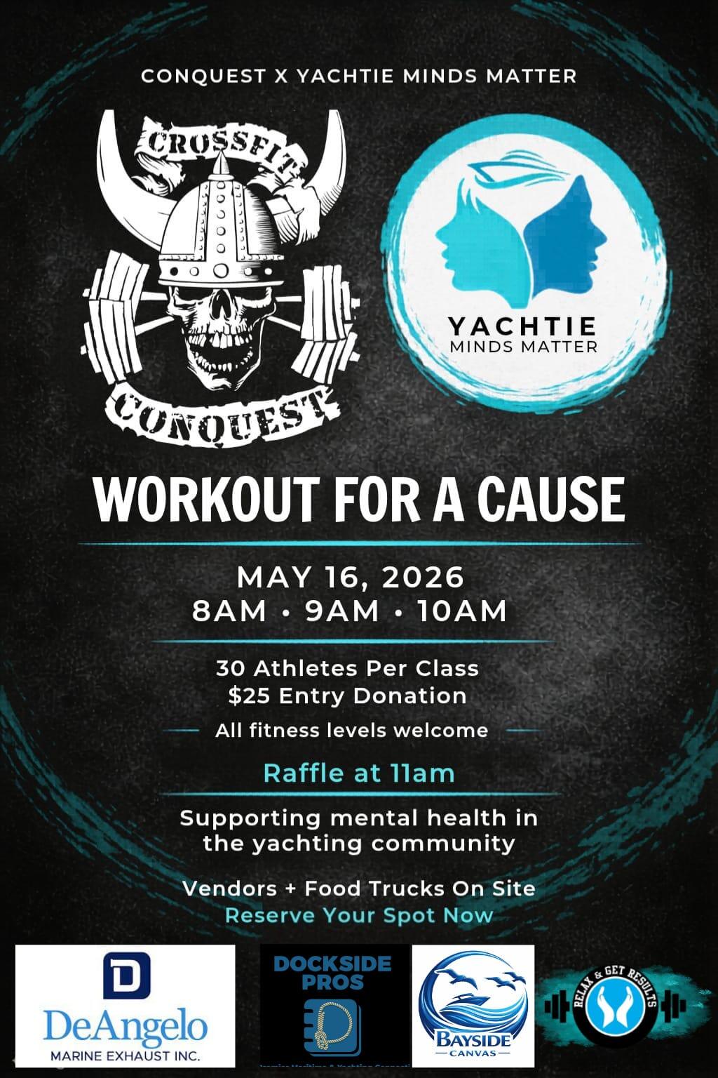 Campaign cover image for Workout for a Cause – Yachtie Minds Matter x CrossFit Conquest
