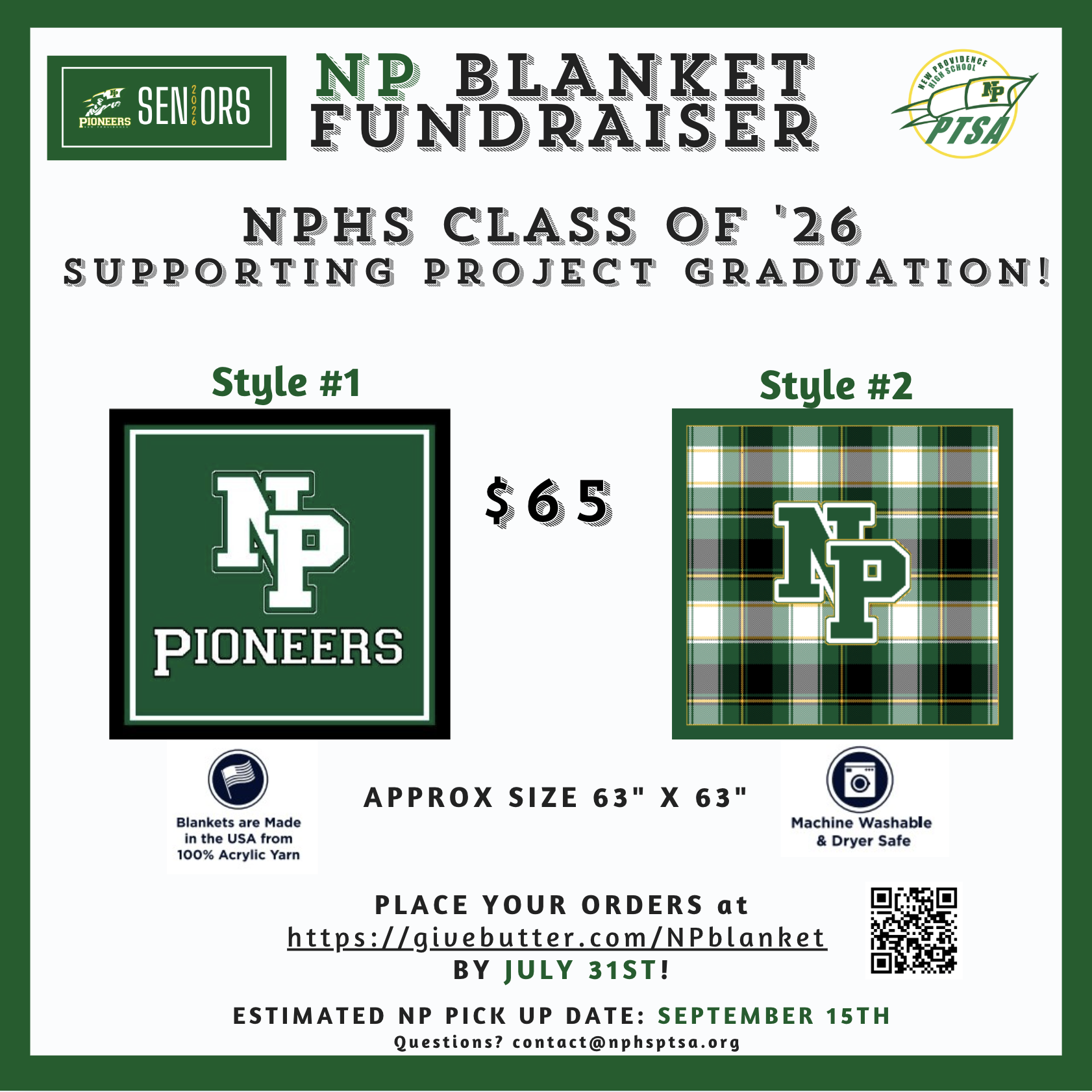 Campaign cover image for Class of '26 NP Blanket Fundraiser