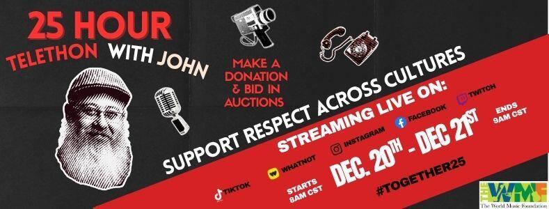 Campaign cover image for Together25: The World Music Foundation Livestream Fundraiser