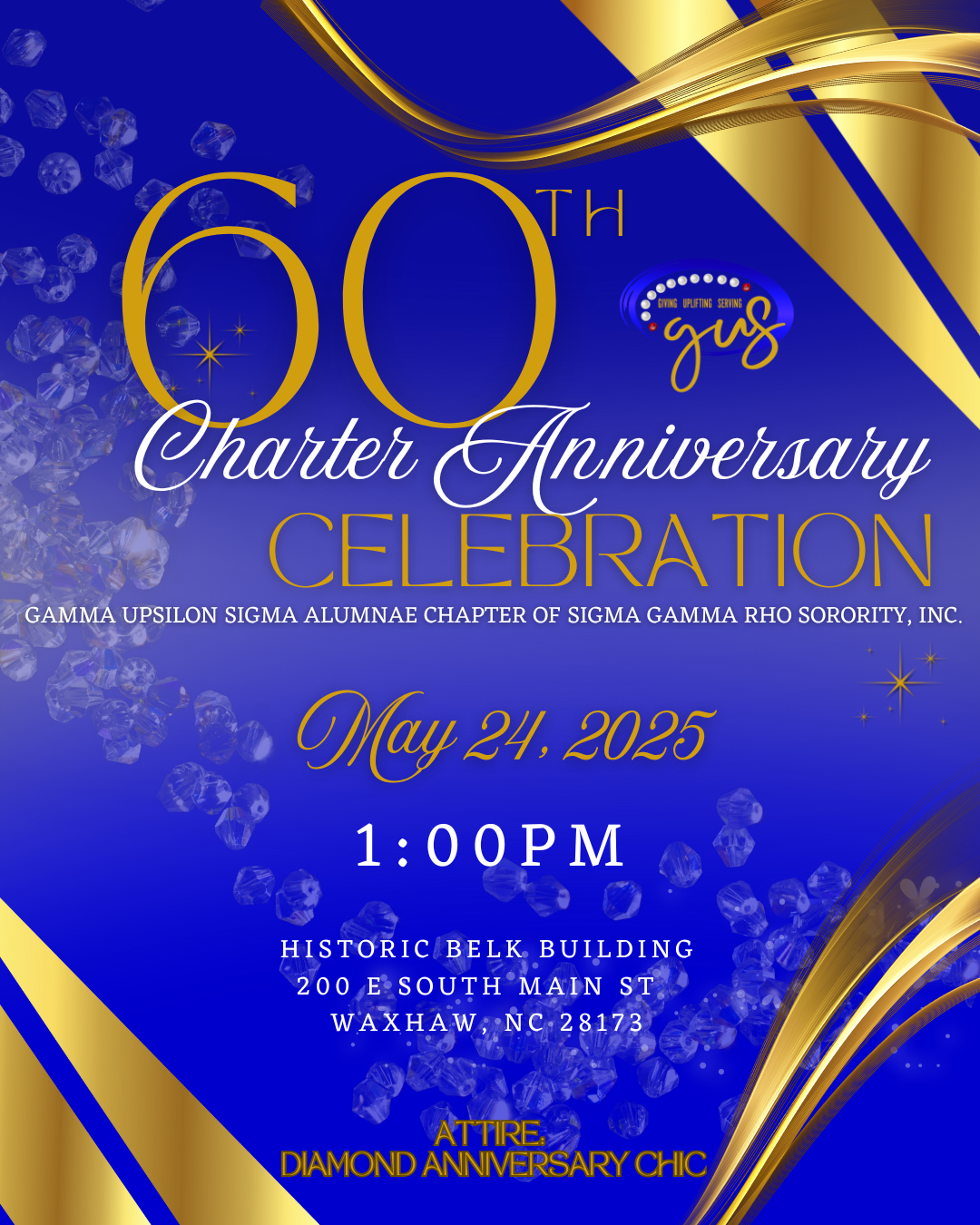 Campaign cover image for Gamma Upsilon Sigma 60th Charter Anniversary Celebration