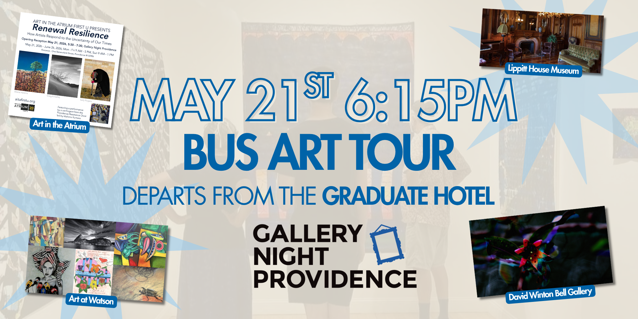 Campaign cover image for Gallery Night 2026 - May 21st  6:15pm Bus Tour