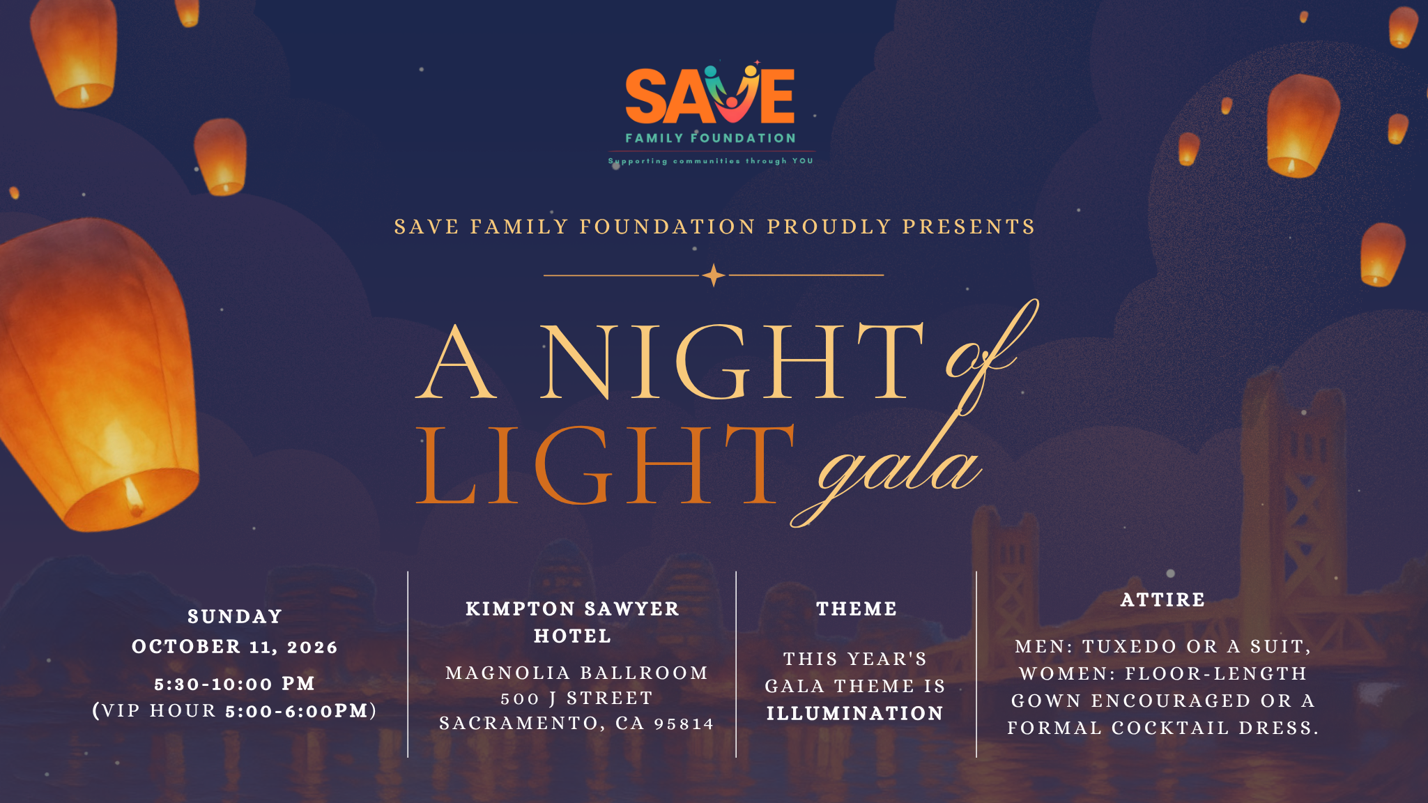Campaign cover image for A Night of Light Gala - Supporting Mental Health in our Community