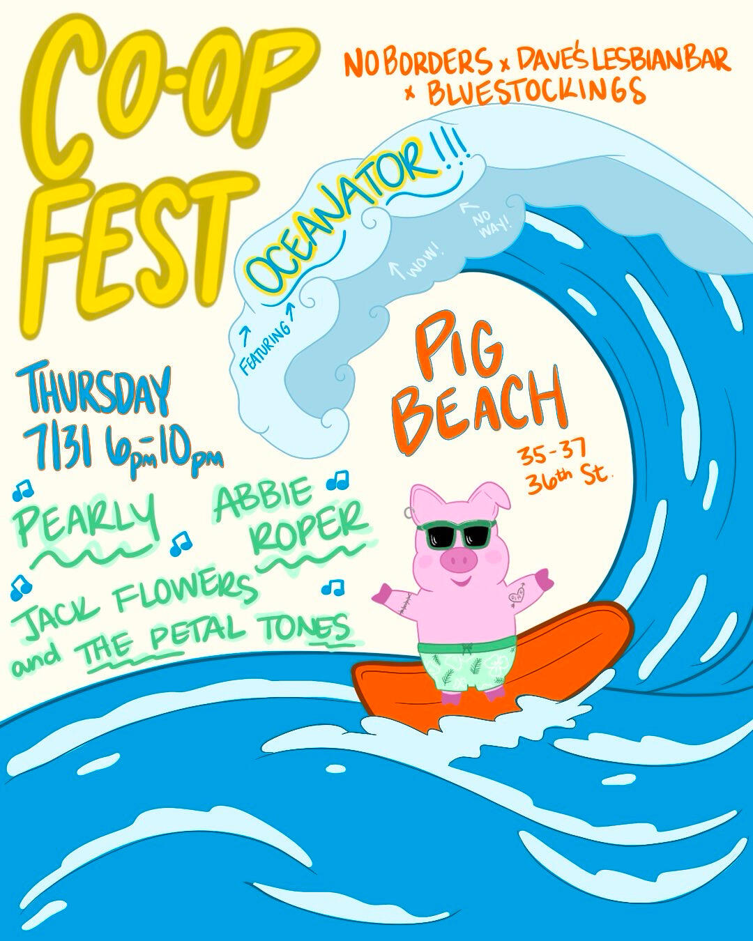 Campaign cover image for No Borders Cooperative Fest at Pig Beach