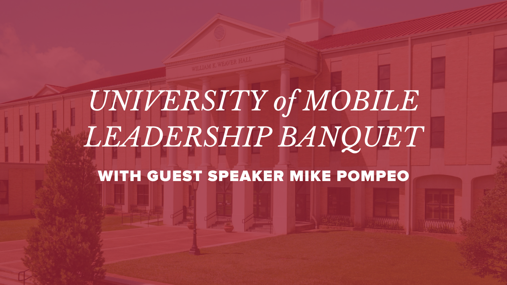 University of Mobile Leadership Banquet Ticket Sales