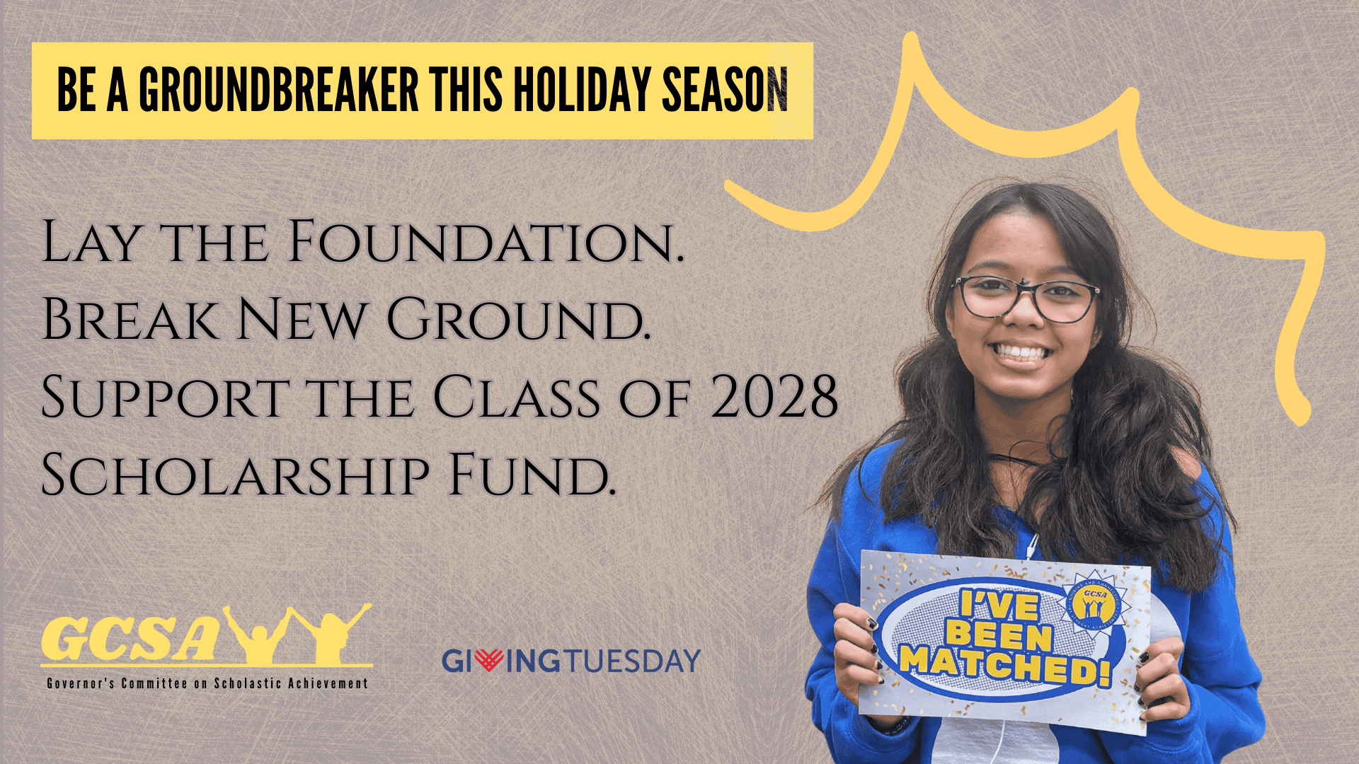 Campaign cover image for Support the Class of 2028 Scholarship Fund