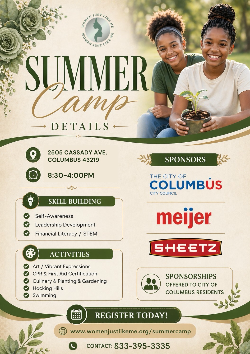 Campaign cover image for Girls of Destiny Summer Camp