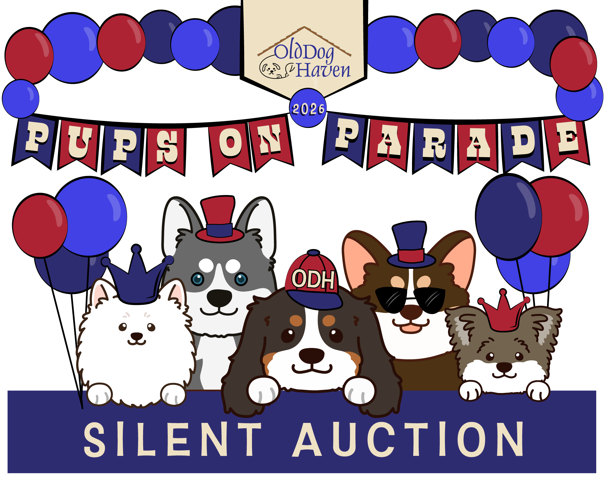 Campaign cover image for 2026 Old Dog Haven Pups On Parade - Shoreline Silent Auction