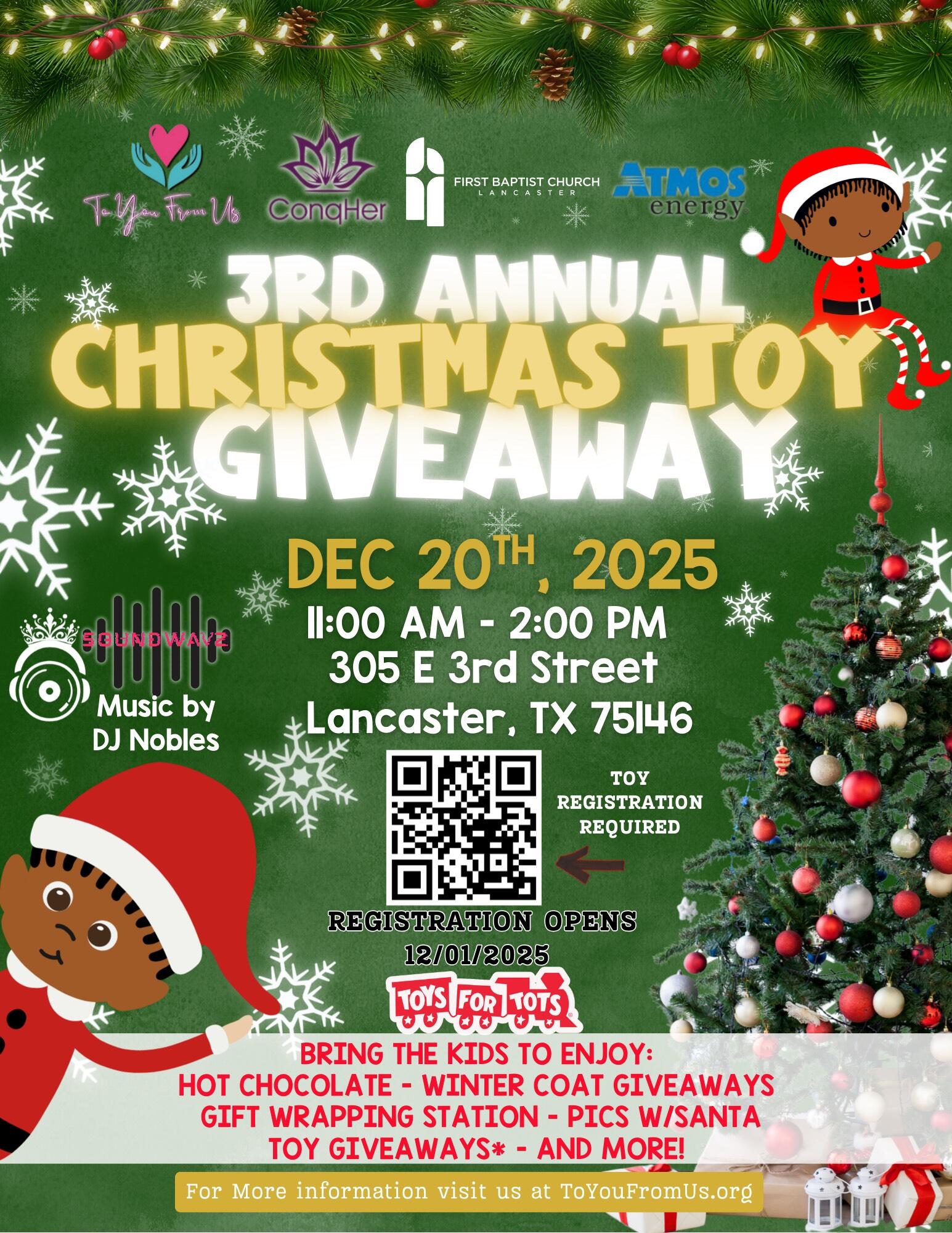 Campaign cover image for 3rd Annual Christmas Toy Giveaway