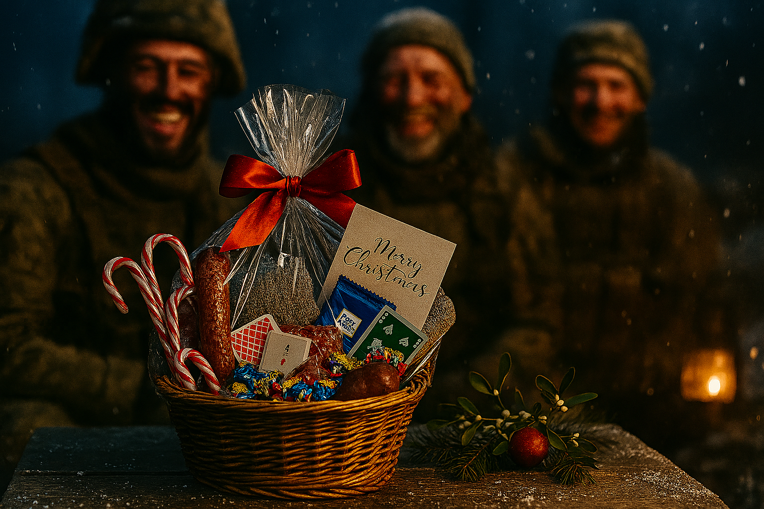 Campaign cover image for Christmas Gift Baskets for Soldiers