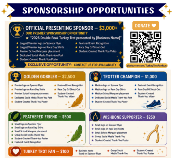 Campaign cover for Sponsor The Turkey Trot Fun Run at Double Peak School