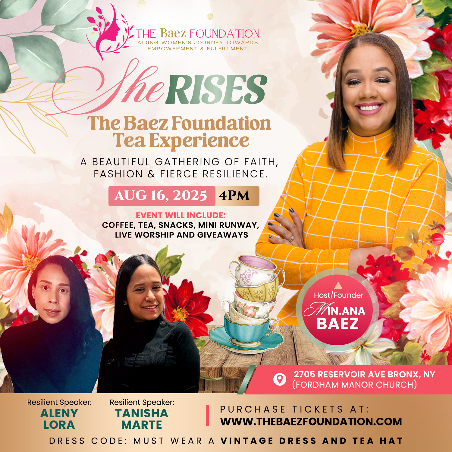 Campaign cover image for She Rises: The Baez Foundation Tea Experience