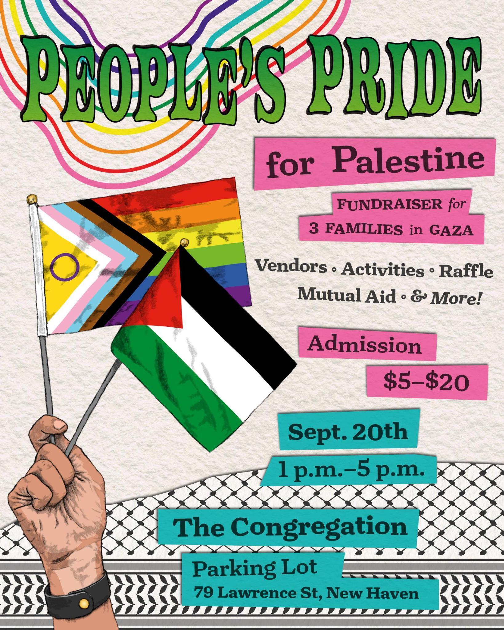 Campaign cover image for People's Pride for Palestine CT 2025