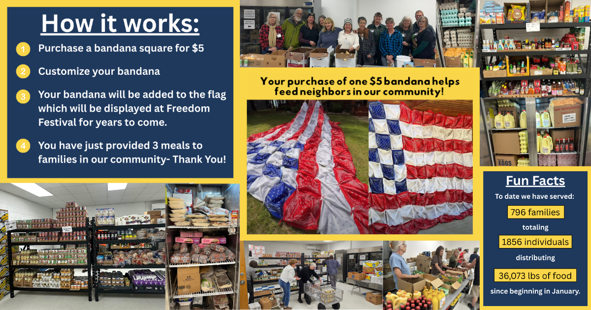 Campaign cover image for Laurel Community Center - Food Pantry Bandana Flag Fundraiser!