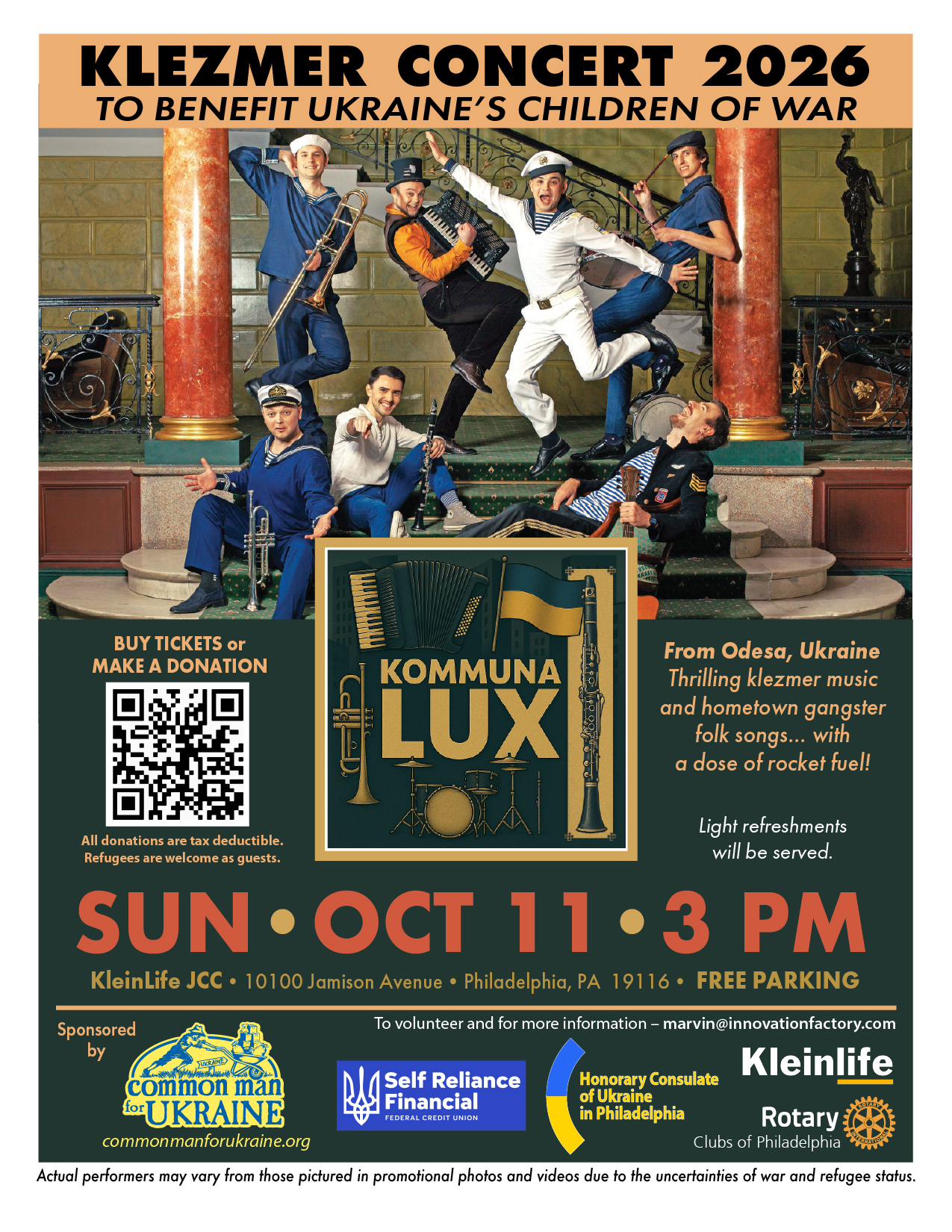 Campaign cover image for Philly Klezmer Concert for Ukraine's Children of War