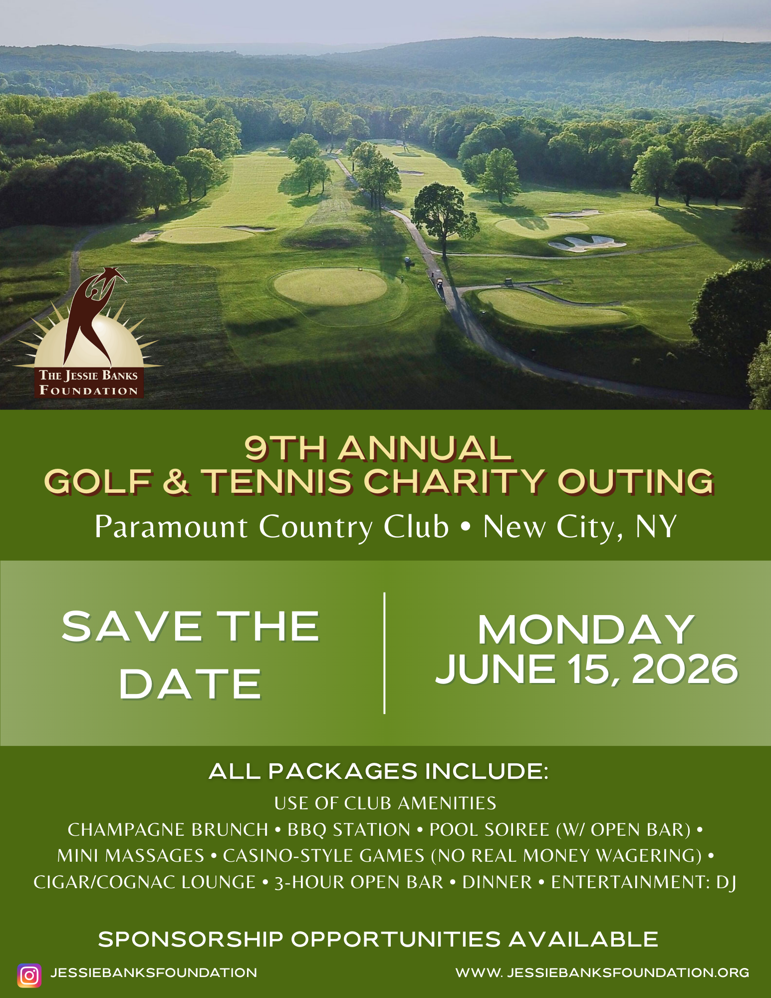 Campaign cover image for The Jessie Banks Foundation's 9th Annual Golf & Tennis Charity Outing